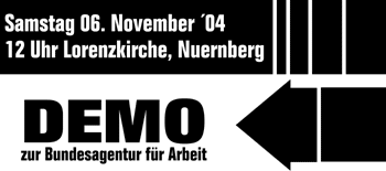 Großdemo zur Arbeitsagentur am 6.11. in Nürnberg